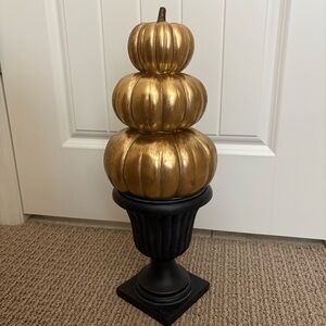 Simply Stunning 20” in Gold Pumpkin Indoor Outdoor Topiary - QVC by Janine Graff